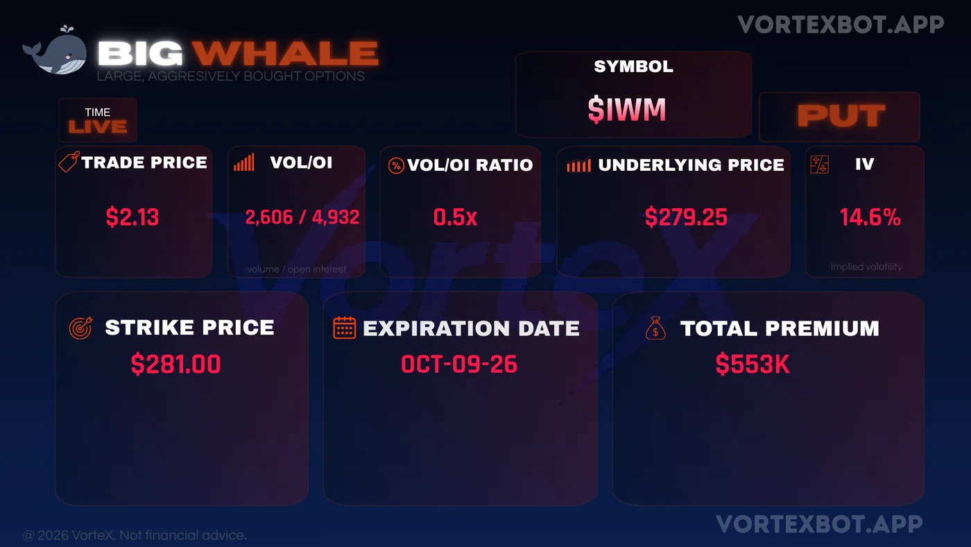 Big Whale — put — example screenshot